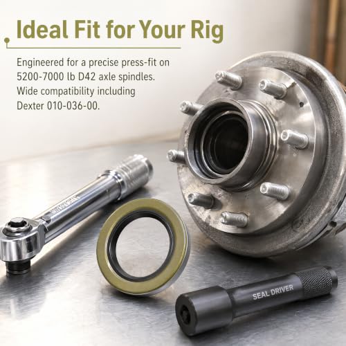 4PCS Trailer Hub Grease Seal Double Lip Wheel Seal 2.250" ID x 3.376" OD, Replaces 01003600 10-36 22333TB, for 5200-7000 lb Trailer Axles