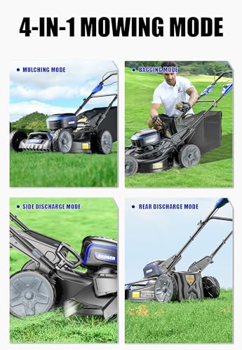 Wild Badger Power 40V 21-in Cordless Self-Propelled Lawn Mower, 2 Batteries - style: 40V 21" Self Propelled