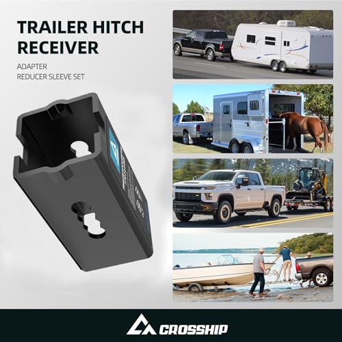 Hitch Receiver Adapter Reducer Sleeves, 3 to 2-1/2-Inch Receiver Hitch Towing Accessories - 2025New Adjustable 4-Hole Position - for Tractor Bucket, RV, UTV, Truck, Bike Rack & Cargo Carriers - size: 3" to 2.5" (2025 Upgrade)