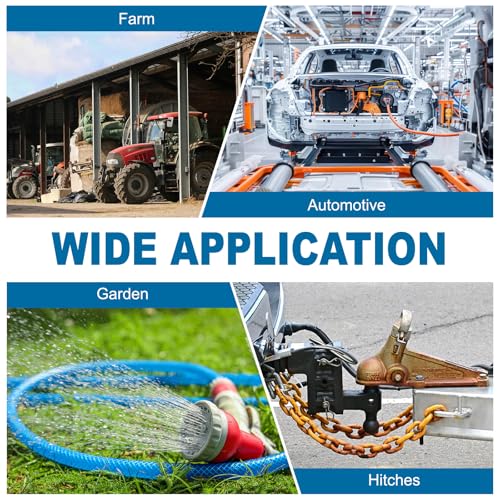 PATIKIL 2 Pcs Trailer Coupler Pins, 5/16" x 1-9/16" (8mm x 100mm) Square Shaft Locking Pin with Ear Extended Cord Quick Release Ring Round Arch Wire Retainer for Farm Trailers Hitches - size: 5/16" x 3-15/16"