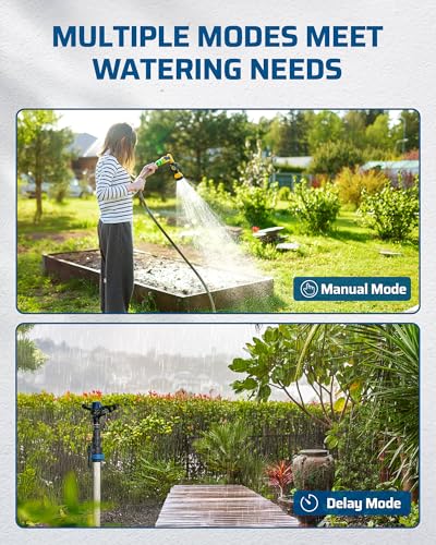 DEWENWILS Irrigation Timer 4 Zone, with Rain Delay/Manual/AUTO Irrigation - color: 4 Zone Pro