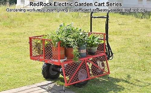 Electric Wheelbarrow, 48V28Ah 500W Capacity 500lbs Wheelbarrow Motorized Bench Cart Heavy Duty Farm Garden Hauling & Dump Utility Service Wagon Dolly - size: 48 500W Dump Cart