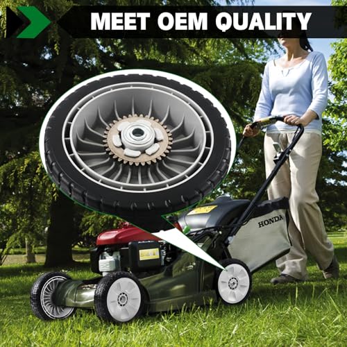CheeMuii 2PCS HRR216 Lawn Mower Rear Wheels with Bolts for 42710-VE2-M02ZE | 8 Inch Lawn Mower Back Wheel with Bolt Replace for 42710-VE2-M02ZE Compatible with Honda Lawn Mower HRR216 HRS216 HRT216, etc - color: Gray-8IN-2REAR+2BOLT(HRR216)
