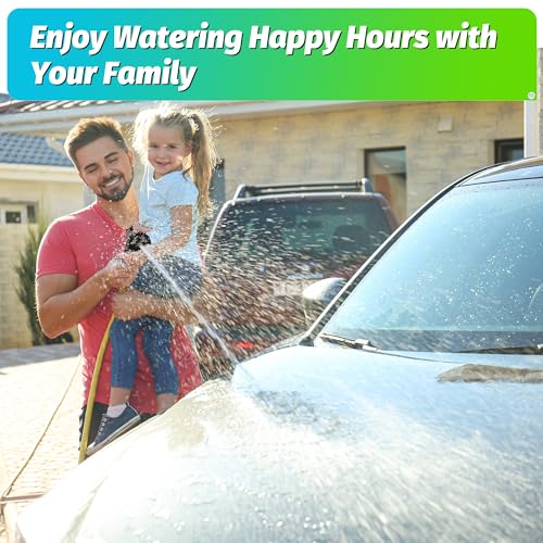 AUTOMAN Garden Hose Nozzle - 2 Pack, 100% Metal High Pressure Spray Nozzle, Labor-Saving Design, Heavy Duty for Garden Watering, Car Washing, Window Cleaning, Pets Bathing - color: Metalic Silver