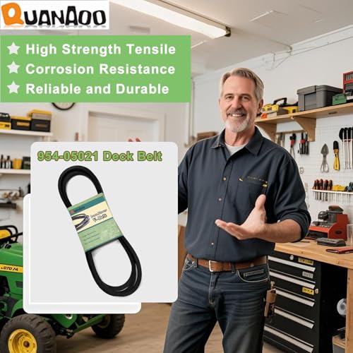 954-05021 Deck Belt 1/2" x 100" fits Cub Cadet XT1 LT42 XT2 LX42 42-inch Lawn Tractor for Craftsman T7800 T8000/ Troy Bilt 42" Lawn Tractor Replace 754-05021 - size: 954-05021