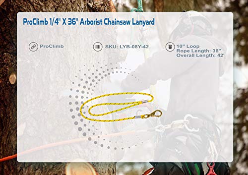 ProClimb 1/4" X 36" Arborist Chainsaw Lanyard