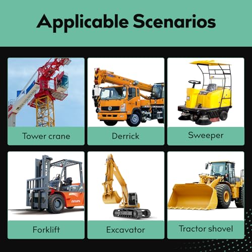 Sedeke Universal Forklift Seat,Fold Down Tractor Seat with Adjustable Angle Back Armrest, Armrest And Safety Belt,for Tractor, Excavator Skid Loader Backhoe Dozer Telehandler