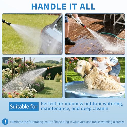 Hose Reel Cart, 300 Ft Garden Hose Reel Cart with Storage Basket, Hose Clip, Pneumatic Wheels, Heavy Duty Garden Water Hose Storage Cart for Yard, Lawn, and Farm