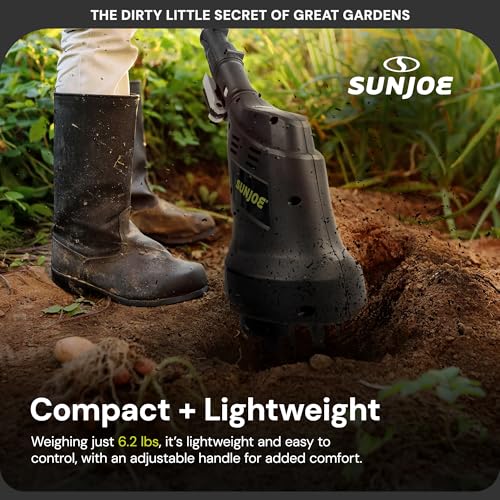 Sun Joe Cordless Garden Claw Tiller & Cultivator with 4-Tine Steel Blades, Battery & Charger, 3.6 Inch, 24V, 150W Motor - Heavy-Duty Tilling Machine for Lawn, Yard, and Gardening Care, 24V-CTLR-LTE - style: Cordless; 3.6-Inch, 150 Watts