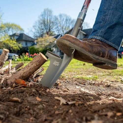 Root Slayer 22511 XL Garden Shovel, Serrated Blade, Fiberglass Shaft, Red - color: Red, size: XL