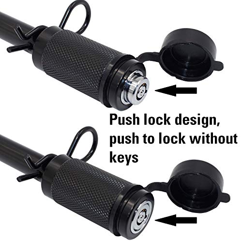 TowWorks 79632 Keyed Alike 5/8" Trailer Hitch Lock Set with Extra Long 3-1/4" Span, Double Safety Tow Hitch Receiver Locking Pin for Class III IV Hitches with 2" and 2.5" Receivers, 2-Pack - color: Black 2pcs 5/8" Keyed Alike