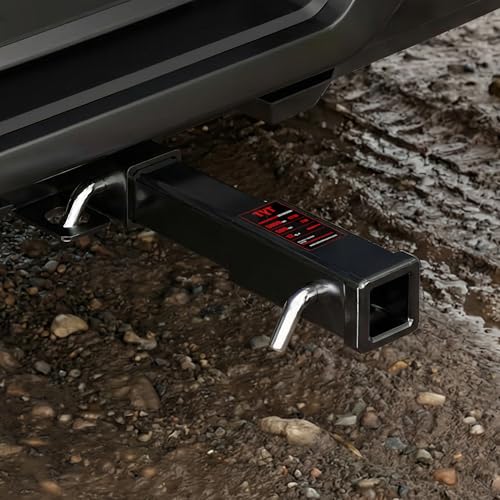 TYT 12-Inch Hitch Extender for 2" Receiver, Trailer Hitch Extension - size: 12'' Extender with 2 pin