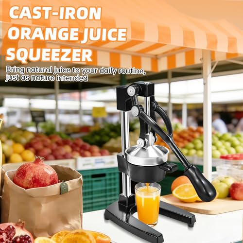 Cast Iron Manual Citrus Juicer, Heavy Duty Orange Juicer Hand Press