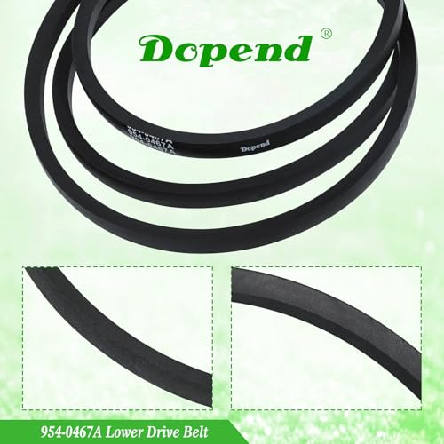 954-0467A Lower Drive Belt 5/8'' x 91'' for Craftsman LT2000, Cub Cadet LTX1040, MTD, Troy Bilt Drive Belt, Replaces 954-0467A Drive Belt 954-0467, 754-0467A, 754-0467 - size: 954-0467A