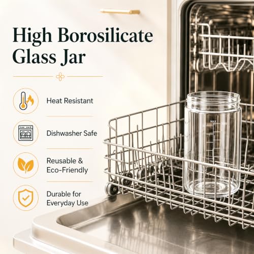IFOLO One-Touch Electric Butter Churner with Borosilicate Jar - color: Clear