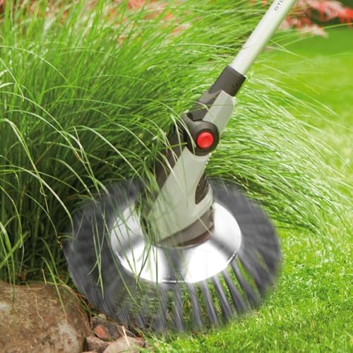 AR-PRO 10-Inch Rotary Weed Brush Blade with Universal Adapter Kit - Round Steel Wire Brush Cutter Trimmer Head Compatible Straight Shaft Trimmer for Husqvarna, Stihl, Oregon, and Hitachi - size: 10"