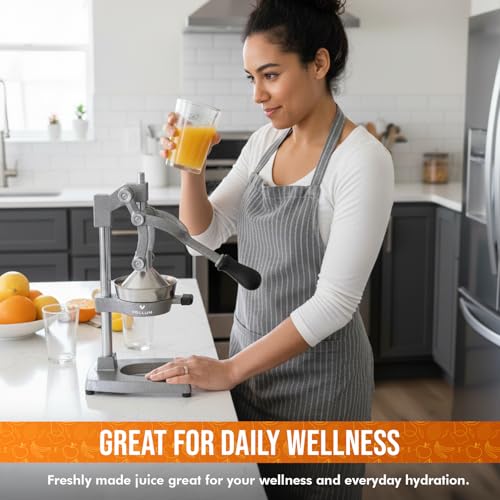 Vollum Manual Citrus Juicer Squeezer – Stainless Steel, Cast Iron - color: Gray