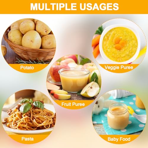 Potato Ricer 15oz, Heavy Duty Stainless Steel Potato Masher and Ricer for Mashed Potatoes,with 3 Interchangeable Discs, Potato Press Kitchen Tool for Mashed