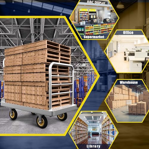 Lomive 2IN1 42"×25" Platform Truck Cart 2200lbs Heavy Duty Flatbed Cart