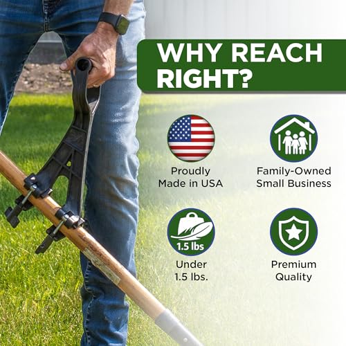 Reach Right Back Saver Weedeater Handle Extension String Trimmer Compatible - size: 1 Pack