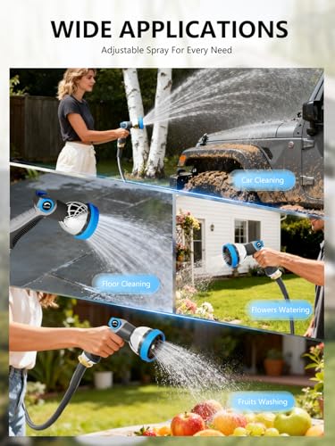 Retractable Garden Hose Reel 1/2 in x 65 ft Heavy Duty Automatic Water Hose Reel with 10-Function Sprayer Nozzle Kink-Free Auto Rewind Any-Length Lock 180° Swivel UV Resistant - Dark Gray - color: Dark Gray, size: 1/2 in x 65 ft