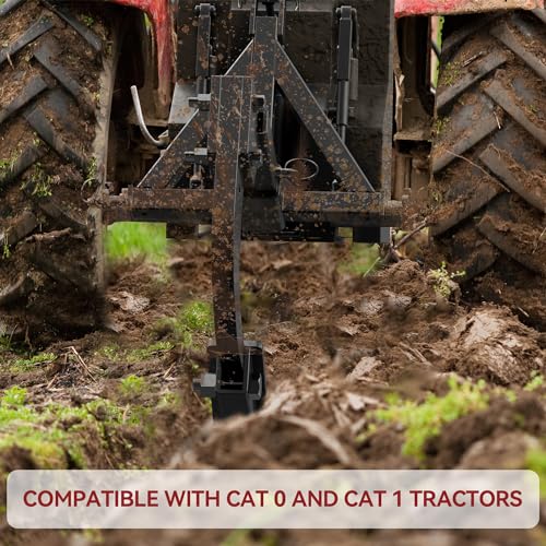 YITAMOTOR Heavy Duty Hitch Mounted Trencher w/ 2pc Replaceable Ripper Teeth