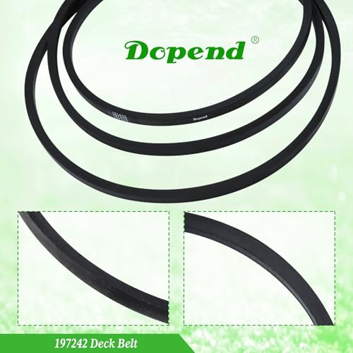 532197242 197242 Deck Belt 5/8'' x 138-3/4'' for Husqvarna 48 inch Deck Belt YTH2348, YTH24V28, Craftsman, AYP Riding Lawn Mower, Replaces 532197242 Husqvarna Deck Drive Belt 593773401 - size: 197242