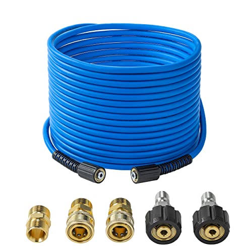 FIXFANS Pressure Washer Hose 50 FT X 1/4", Kink Resistant Power Washer Hose - size: 50 FT X 1/4"