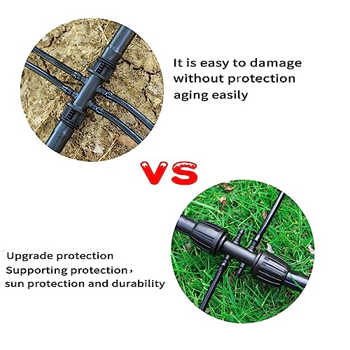 20 Pcs Barbed 6-Way 1/2 Inch to 1/4 Inch Irrigation Tube Fittings | for (1/2'' ID x 0.60''-0.63'' OD) 16mm Drip Tubing,Anti-Drop Barbed Tee Connectors - size: 1/2 inch to 1/4 inch Barbed six-way