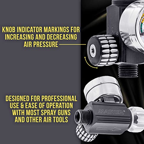 Master Airbrush Elite Series High Flow Spray Gun Air Pressure Regulator