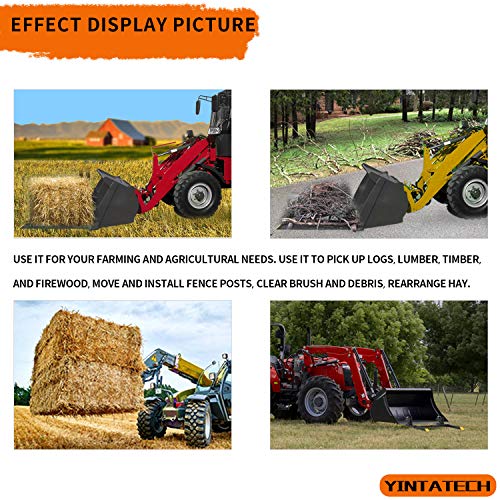 YINTATECH 60" 2000lbs Clamp on Pallet Forks Heavy Duty Tractor Forks - size: 60" 2000lbs