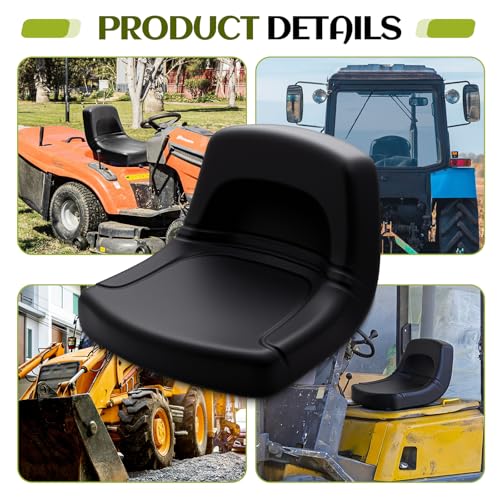 Woanger Lawn Mower Garden Tractor Seat Black for Lawn Mowers Garden Tractors Turf Equipment Forklifts Skid Steer Loaders