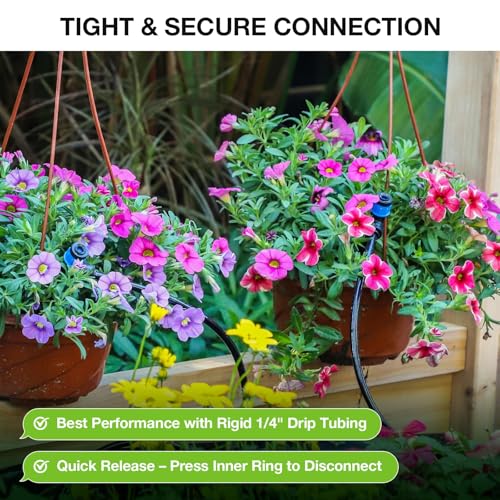 MIXC 80Pcs Drip Irrigation Emitters, Quick Push-to-Fit Connect Drip Vortex - size: Drip Emitter Vortex (80Pcs)