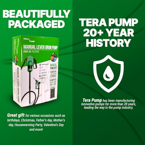 TERA PUMP Manual Lever Action Pump w/Gas Pump Style Nozzle - style: Chemical / DEF Pump