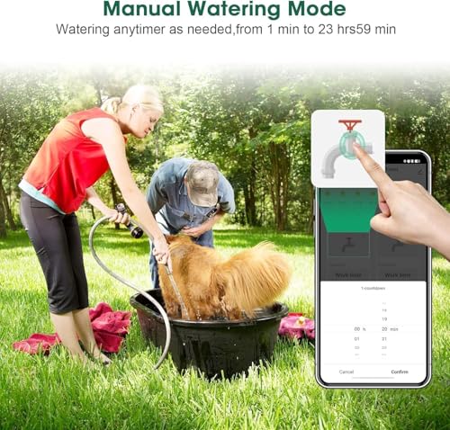 Smart Water Sprinkler Timer with 2 Outlets, Faucet Hose Timer for Garden - color: Black, size: 2 Outlets - TT