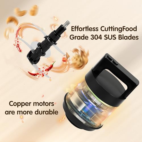 Food Processor Large Capacity,6L Electric Meat Grinder for Home,1200W Heavy Duty Food Grinder Chopper with 2 Speed& 6 Blades,Stainless Steel Bowl,Vegetable Electric Chopper for Onion, Nuts