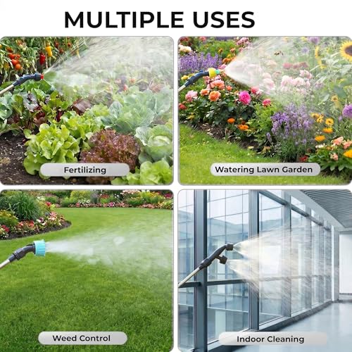 Battery Powered Sprayer 1.35 Gallon, Upgrade Electric Sprayer with Ergonomic Handle for Retractable Wand, Force Indicator, Adjustable Shoulder Strap for Garden, Weed Lawn and Cleaning - size: 1.35Gallons