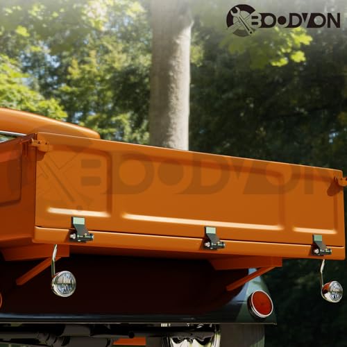 Dump Trailer Gate Hinges with Grease Fitting, Weldable Trailer Door Hinge | Heavy Duty Short Leaf Design Strap Hinges, Raw Surface Finish, 2 Pack
