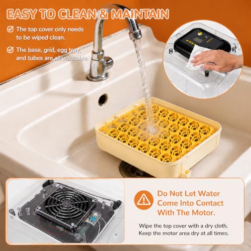 Egg Incubators for Hatching 30 Eggs with Temperature Humidity Control - color: Yellow