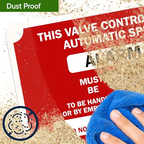 This Valve Controls Supply To Automatic Sprinklers Alarm Test Sign, 10x7 Inches, Rust Free .040 Aluminum, Fade Resistant, Made in USA by My Sign Center - size: 7x10 Aluminum