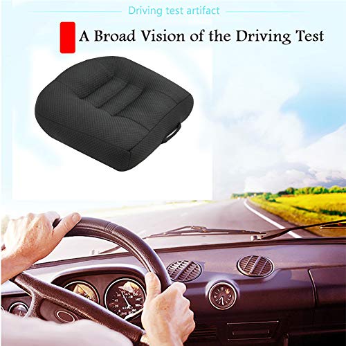 Srutirbo Car Booster Seat Cushion Heightening Height Boost Mat, Breathable Mesh Portable Car Seat Pad Angle Lift Seat for Car, Office,Home (Pure Black) - color: Pure Black