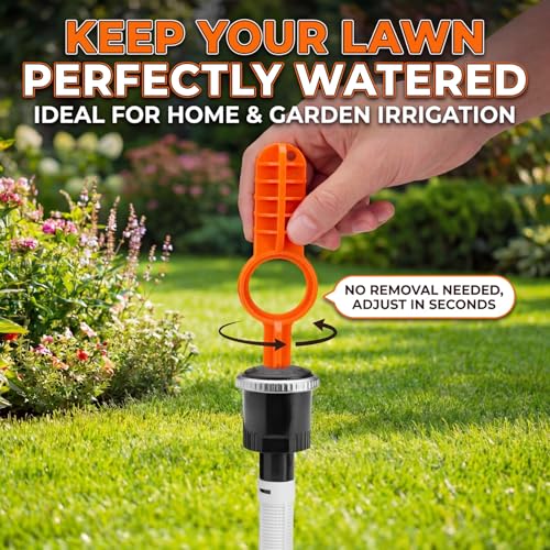 Sprinkler Adjustment Tool Compatible with Hunter/Rain Bird, Yellow & Orange - color: Yellow & Orange