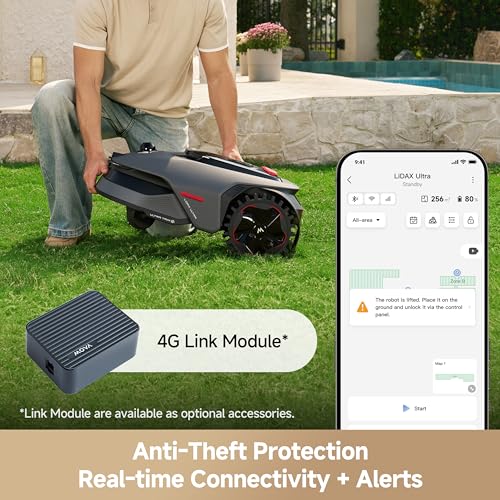 MOVA LiDAX Ultra 1000 Robot Lawn Mower Wire Free for 1/4 Acre, RTK-Free+360° 3D LiDAR+AI Vision Auto Mapping, Zero-Edge Cutting, Cutting Height 1.2"-3.9", 45% Slope, Up to 150 Managed Zones Dual Maps - color: Ultra 1000: Mows up to 0.25acre