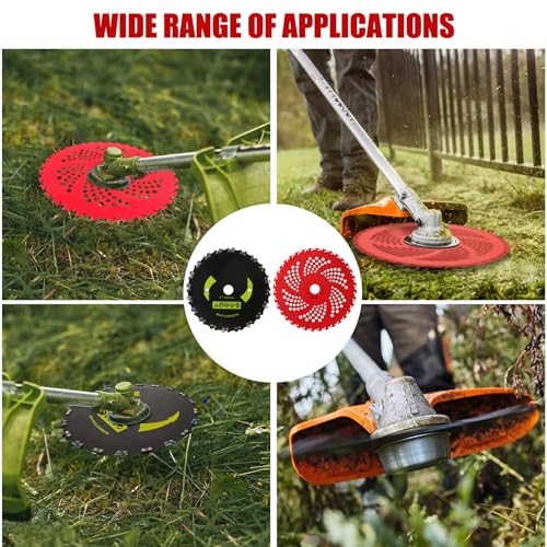 9"x20 Teeth Steel Round Brush Blades Carbon Chainsaw 9"x36T Cutter Weed Eater Blades - Universal Adapter Kit with 3 Round Files Compatible with Brush Cutter, Trimmer, Weed Eater, Stihl, Husqvarna, Ego - size: 2set 9"x20T+9"x36T