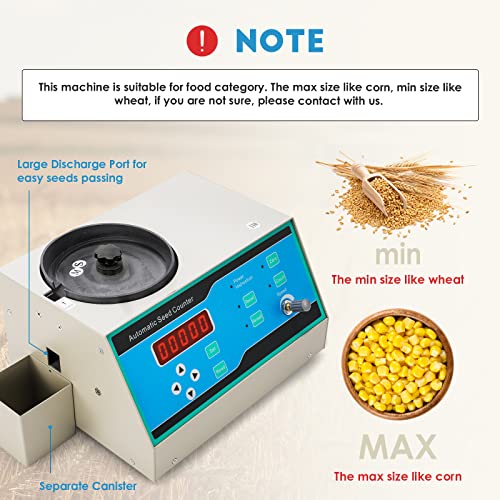 CGOLDENWALL Automatic Counter Machine Microcomputer Counting Instrument for Rice Seeds Soybean Corn Wheat Sunflower Vegetable Grain Blue(SLY-C for Various Shapes)