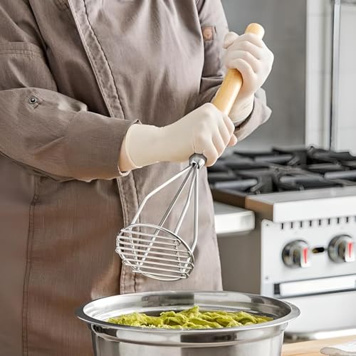OCS Parts 18-Inch Round Potato Masher with Wood Handle - size: 18-Inch