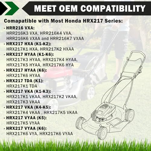CheeMuii 2PCS 9" HRX217 Lawn Mower Rear Wheels Fit for Honda HRX217 Mower | 9" Lawn Mower Back Wheel Compatible with Honda HRX217 Lawn Mower Replace for 42710-VH7-010ZA 42710-VH7-010ZB 42710-VH7-000ZA - color: Grey-9IN-2REAR(HRX217)