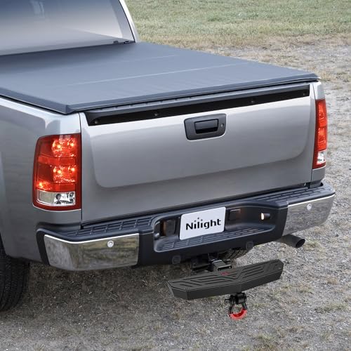 Nilight Hitch Step 2" Receiver Universal with Anti-Theft D-Ring Shackle - color: Hitch Step w/D-Ring Shackle