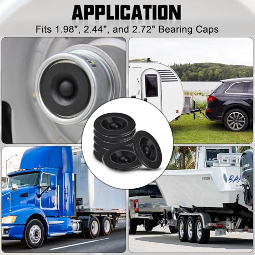 Trailer Wheel Hub Bearing Rubber Dust Cap Fit for 1.98''OD Trailer Axles. - color: 10PCS 1.98" Trailer Hub Cap Rubber Plugs