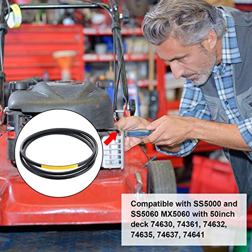 Mudder 119-8820 Replacement Lawn Mower Belt Drive Deck V-Belt 120-3892 Deck Belt Compatible with Toro Timecutter Ss5000 Ss5060 Mx5060 74630 74361 74632 74635 74637 74641, 1/2 Inch x 141-1/2 Inch